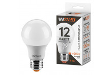 Лампа светодиодная 12w 30s60bl12e27 е27 а60 4000к нейтральный белый пластик/алюминий Wolta