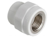 Полипропилен Муфта 20Х1/2 комбин внутр резьба бел