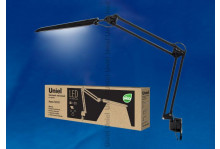 Настольная лампа TLD-524 BLACK/8W/LED/500LM/4500K диммер черный струбцина UNIEL