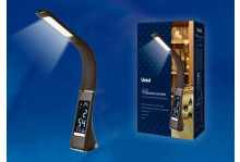 Настольная лампа TLD-542 BROWN/5W/LED/300LM/5000K диммер сенсор часы, календ, термометр  корич UNIEL
