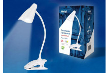 Настольная лампа TLD-560 WHITE/3W/LED/280LM/5000K диммер сенсор белый прищепка Uniel