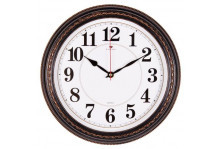 Часы настенные 2950-002 круг диам 28,5 СМ классика корп черн с бронз рубин новинка