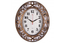 Часы настенные 3126-008 овальные (31Х26) Эко корпус черный бронзовый Рубин