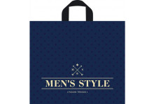 Пакет петлевой Менс стиль синий 340*400 ТИКО