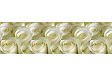 Панель фартук 3,0Х0,6 белые розы (интерьерная панель) термоперевод ОГ/ КП