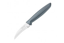 Нож кухонный 075 для чистки овощей PLENUS серый гладкий (12) Трамонтина