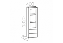 Корпус белый шкаф настенный 400х1320 Calpe