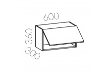 Корпус белый шкаф настенный 600х360 с откидной дверью Calpe