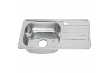 Мойка нержавеющая сталь HLD Melana 760х420 U т.0.8мм г.180 врезная с сифоном 