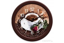 Часы настенные кварцевые ЕС-101 круглые д. 27,5см кофе ENERGY новинка
