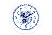 Часы настенные кварцевые ЕС-102 круглые д 27,5см "Гжель" ENERGY новинка