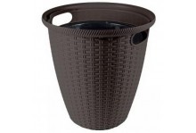 Кашпо напольное RATTAN 50л D-470 с внутренним горшком 27л Горький шоколад П-ц