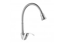Смеситель для кухни DR71022 однорукий гибкий излив хром Decoroom