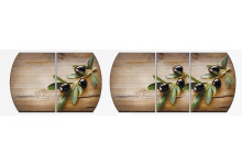 Стол обеденный нераздвижной 1100х700 ф/п на стекле маслины №013 паук цельносварной ВВМебель