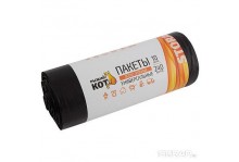 Мешок для мусора 240л 10шт пвд черные особо прочные 36мкм 1220*850 Рыжий кот