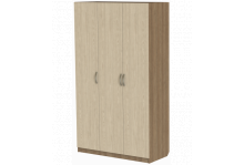 Шкаф ШО-1200.1 3-х дверный для платья и белья 2100х1200х520 орех темный Влад