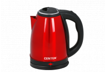 Чайник электрический 2.0л 2000вт диск металл красн Centek