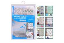 Штора для ванной комнаты Peva 180*180 Мультидом