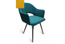 Кресло София на черном металлическом каркасе велюр желтый grand-560/007 Профторг