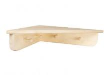 Полка-вешалка для бани угловая 4-х рожковая (липа) (4) "БАЦЬКИНА БАНЯ"