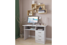 Стол письменный Дебют-2 с 3-мя ящиками анкор светлый кромка анкор темный 1100х734х600 Меридиан