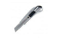 Нож 18мм алюминиевый корпус,сменные лезвия1+2 кнопка EASY SLIDER Монтажник