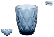 Набор стаканов 240мл стекло Тебриз синий 6пр Китай