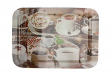 Поднос прямоуг 35,5х24см кофемания, Коралл