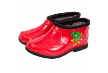 Галоши детские ПВХ утепленные 7 см синий/красный р.27, ASD