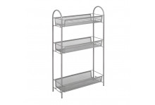 Этажерка 3-х полочная на подоконник Ладья 13 графит/металлик 440*170*755* ЗМИ