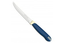 Нож кухонный 125 для стейка multicolor гладкий синий с белым Tramontina