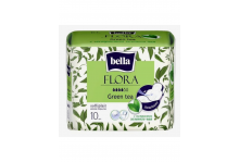 Прокладки гигиенические впитывающие bella flora green tea зеленый чай 10шт Белла