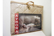 Одеяло овечья шерсть демисез 1,5 сп 145х205 тик стандарт Аврора-текс