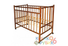Кровать детская Мишутка №14 (колеса,качалка) белая Урень