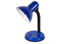 Настольная лампа 15вт е27 основание пластик плафон мет син диам 14см 21 век