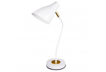 Настольная лампа 40вт е27 основ пластик плафон мет бел  21 век