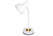 Настольная лампа 40вт е27 основ пластик плафон мет бел  21 век