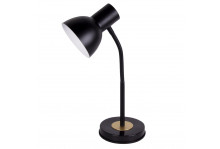 Настольная лампа 40вт е27 основ пластик плафон мет черн  21 век
