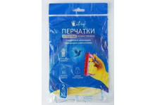Перчатки хозяйственные повышенной эластичности libry с х/б напылением разм.l 12/240 Калибр
