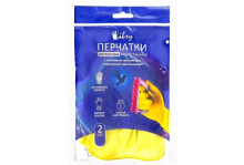 Перчатки хозяйственные повышенной эластичности libry с х/б напылением разм.m 12/240 Калибр