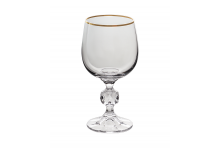 Набор стекло бокалов 190мл для белого вина 6шт sterna отводка золото Bohemia