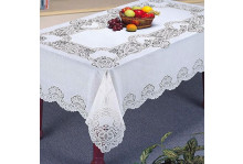 Скатерть 137 х180 белая пвх Crochet