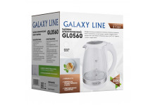 Чайник электрический 1.7л. 2200вт диск стекло led подсветка Galaxy line