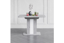 Стол обеденный раздвижной promo 1100/1450х700 бетонный камень белый бриллиант ваш день