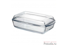 Посуда-форма свч жаропроч прямоугольная с крышкой 2,75л Borcam