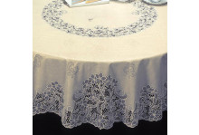 Скатерть ажурная Bloom круг Д.160 см, сепия, Towa