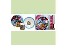 Набор фарфор 3 предмета Transformers (тарелка 19см, миска 18см, кружка 240мл) Мфк