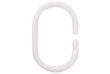 Кольца для шторы в ванную пластиковые овальные 12шт белые спб