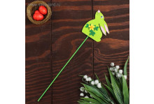Сувенир на палочке декор Кролик с цветочком