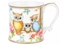Кружка фарфор 380мл совушки Элан